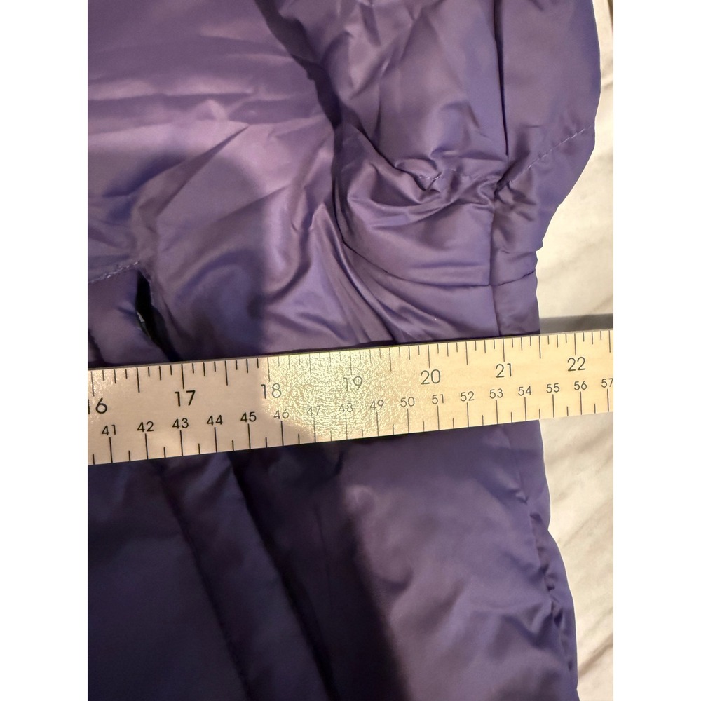 Ace Society Purple Black cropped Puffer Jacket Size Medium - Picture 5 of 6